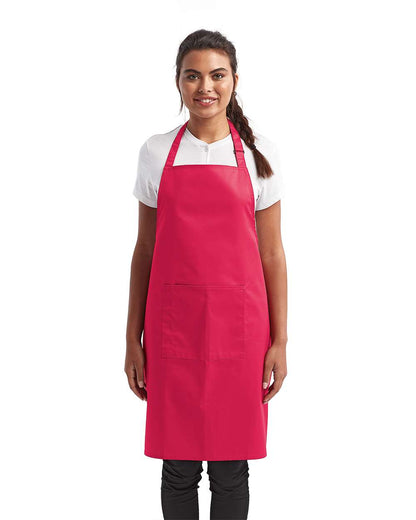 Artisan Collection by Reprime Recycled Pocket Bib Apron RP154 #colormdl_Hot Pink