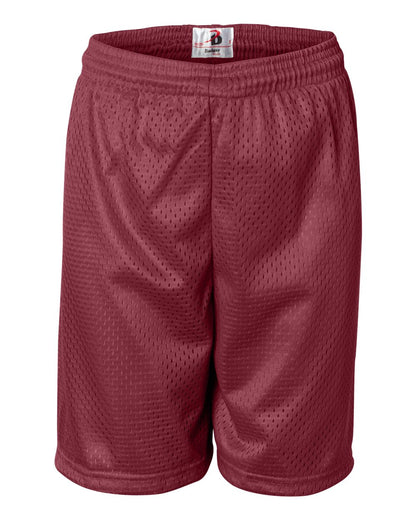 Badger Youth Pro Mesh 6" Shorts 2207 #color_Cardinal