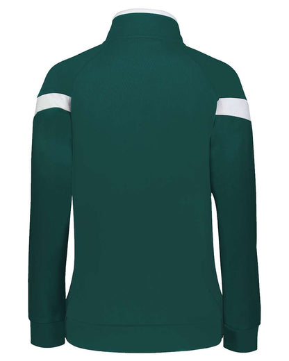 Holloway Women's Limitless Full-Zip Jacket 229779 #color_Dark Green/ White/ Dark Green
