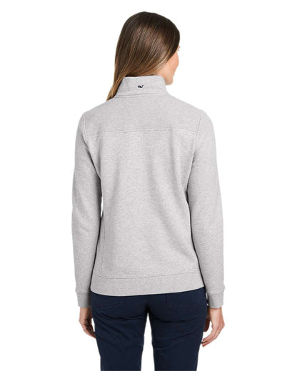 vineyard vines Women’s Collegiate Shep Quarter-Zip Sweatshirt K002795 #colormdl_Grey Heather