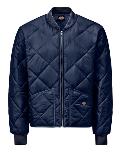 Dickies Diamond Quilted Jacket 6124 #color_Dark Navy