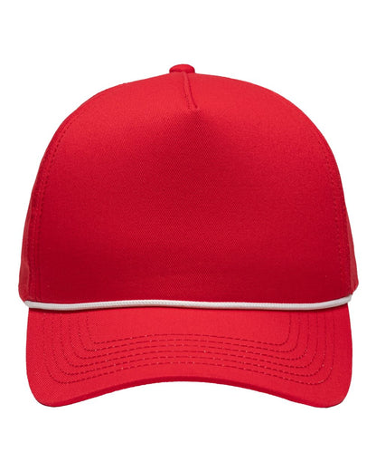 Sportsman Five-Panel Rope Heritage Fit Cap SP1300 #color_Red
