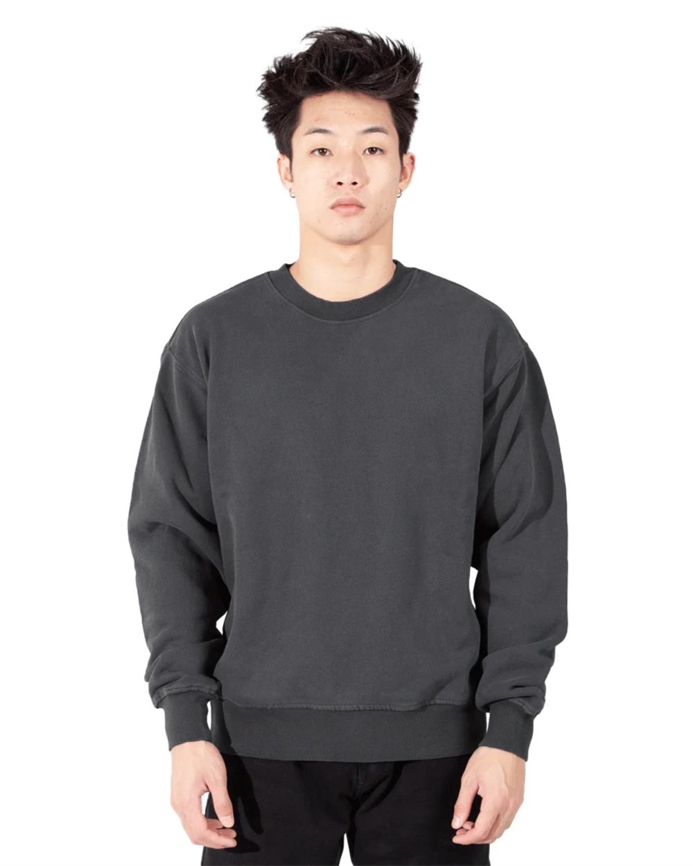 Shaka Wear Men's Los Angeles Garment-Dyed Crewneck Sweatshirt SHGFC