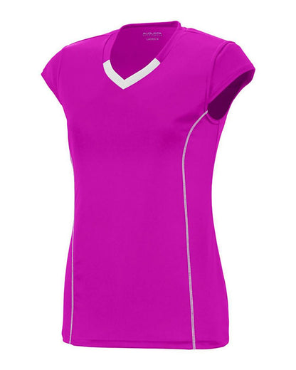 Augusta Sportswear Girls' Blash Jersey 1219 #color_Power Pink/ White