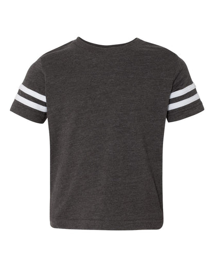 Rabbit Skins Toddler Football Fine Jersey Tee 3037 #color_Vintage Smoke/ White