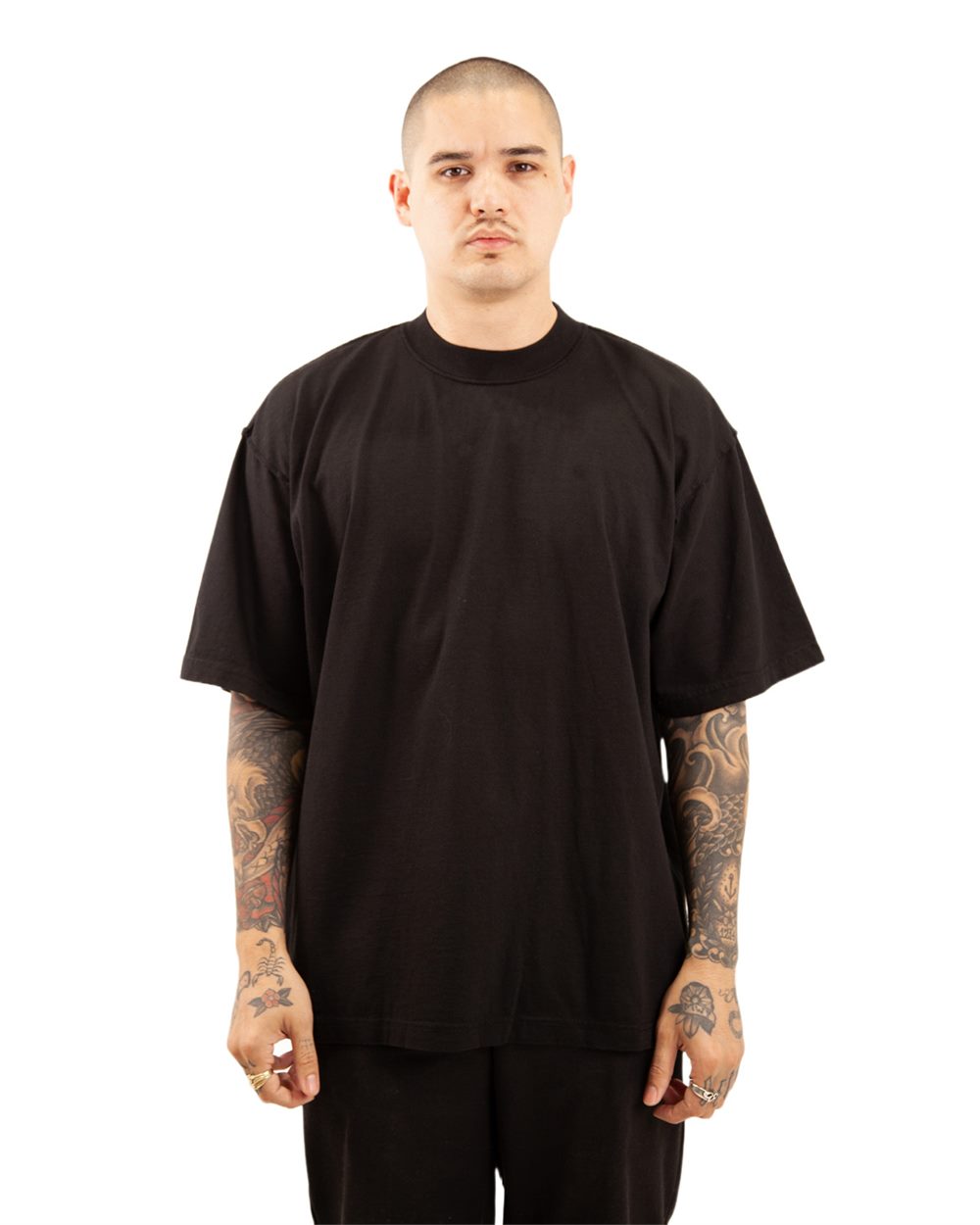 Shaka Wear Men's Garment-Dyed Reverse T-Shirt SHGRS