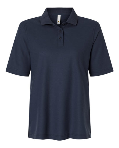 Harriton Women's Maverick CVC Pique Polo M105W #color_Dark Navy