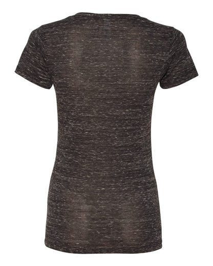 BELLA + CANVAS Women’s Jersey Deep V-Neck Tee 6035 #color_Black Marble