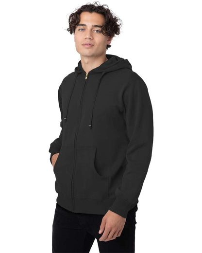 econscious Unisex Heritage Full-Zip Hooded Sweatshirt EC5650 #colormdl_Black