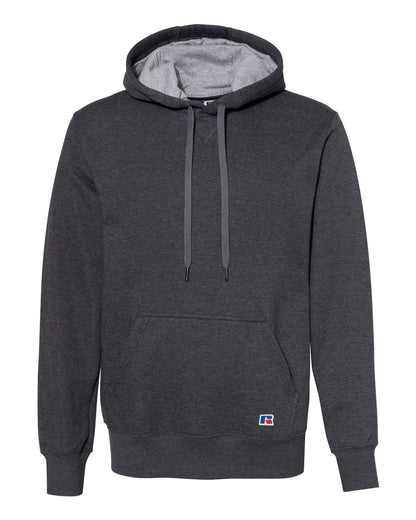 Russell Athletic Unisex Cotton Rich Fleece Hooded Sweatshirt 82ONSM #color_Charcoal Heather