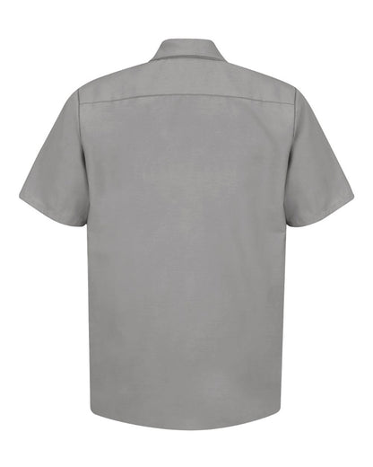Red Kap Men's Tall Industrial Short Sleeve Work Shirt SP24T #color_Light Grey
