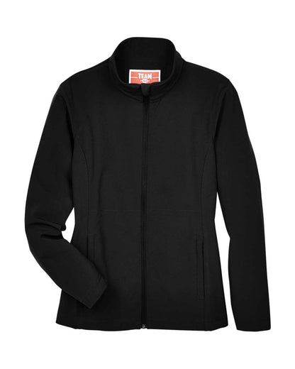 Team 365 Women's Leader Soft Shell Jacket TT80W #color_Black