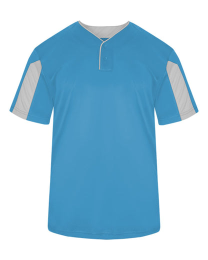 Alleson Athletic Men's Striker Placket 7976 #color_Columbia Blue/ White