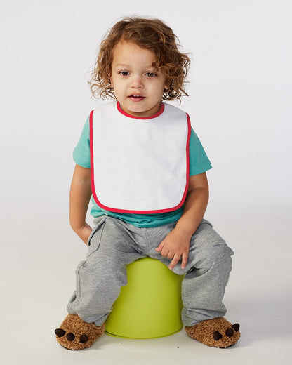 Rabbit Skins Infant Contrast Trim Terry Bib 1003 Rabbit Skins Infant Contrast Trim Terry Bib 1003