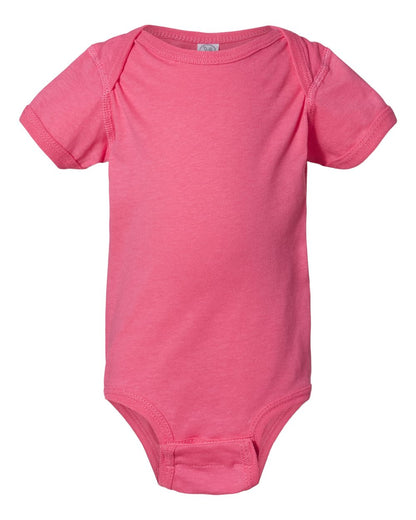 Rabbit Skins Infant Fine Jersey Bodysuit 4424 #color_Hot Pink