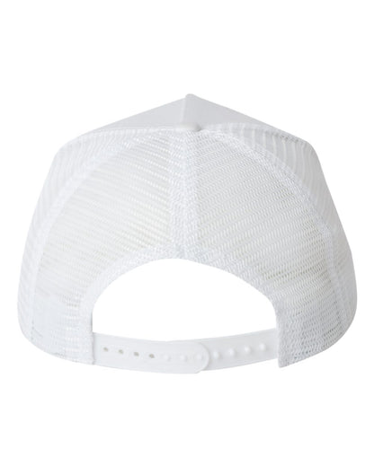 Valucap Five-Panel Trucker Cap 8804H #color_White