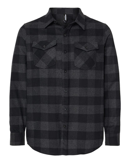 Independent Trading Co. Flannel Shirt EXP50F #color_Charcoal Heather/ Black