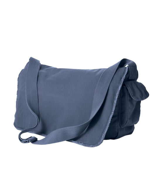 Authentic Pigment Pigment-Dyed Raw Edge Messenger Bag 1908