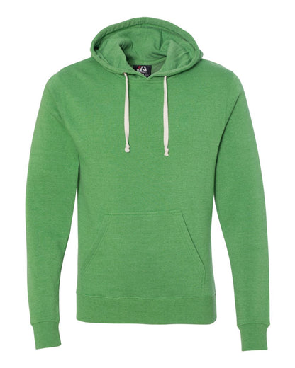 J. America Men's Triblend Fleece Hooded Sweatshirt 8871 #color_Green Triblend