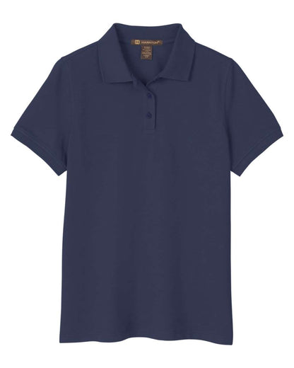 Harriton Women's Valiant Cotton Snag Protect Polo M205W #color_Dark Navy