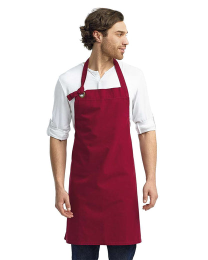 Artisan Collection by Reprime Calibre Heavy Cotton Canvas Bib Apron RP130 #colormdl_Burgundy
