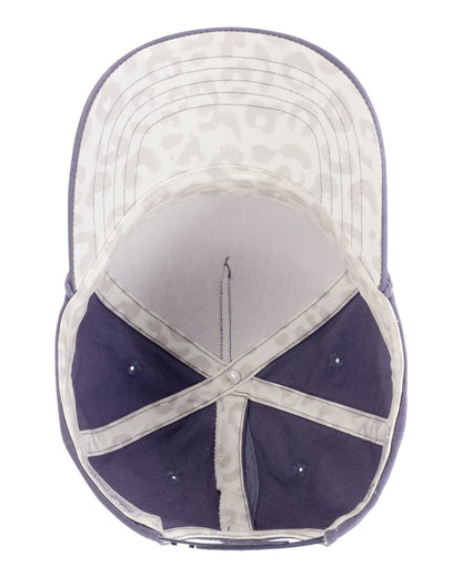 Infinity Her Women's Washed 5-Panel Rope Cap MAYA #color_Violet/ Snow Leopard