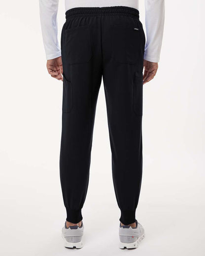 Jaanuu Men's Osmo 8-Pocket Scrub Joggers M20002 #colormdl_Black