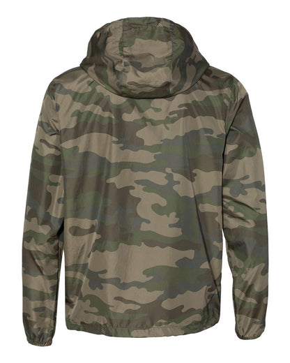 Independent Trading Co. Men's Lightweight Windbreaker Full-Zip Jacket EXP54LWZ #color_Forest Camo