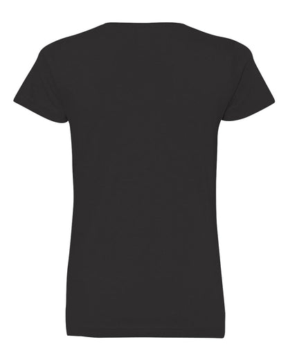 LAT Women's Fine Jersey V-Neck Tee 3507 #color_Black
