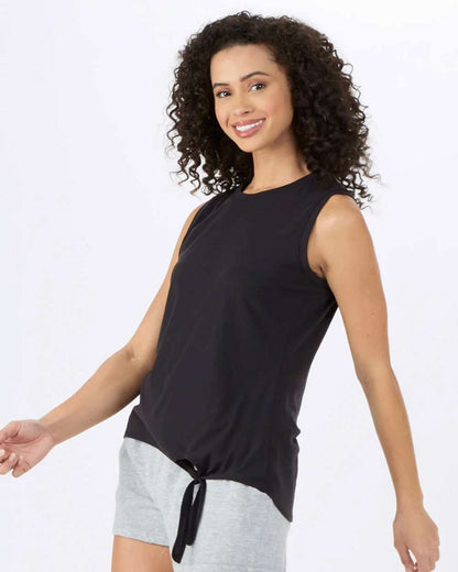 Boxercraft Women's Knot Front T-Shirt BW2507 #color_Black