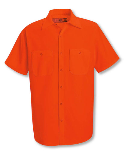 Red Kap Men's Enhanced Visibility Short Sleeve Work Shirt SS24 Red Kap Men's Enhanced Visibility Short Sleeve Work Shirt SS24
