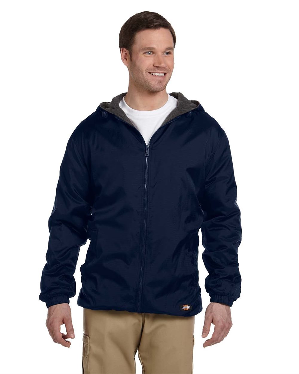 Dickies Men's Fleece Lined Nylon Hooded Jacket 33237