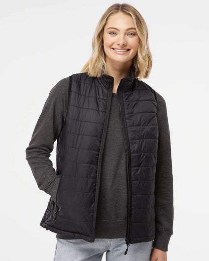 Independent Trading Co. Women's Puffer Vest EXP220PFV #colormdl_Black