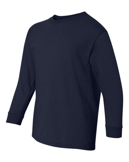 Gildan Youth Heavy Cotton™ Long Sleeve T-Shirt 5400B #color_Navy