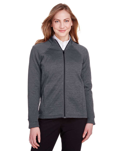 North End Women's Flux 2.0 Full-Zip Jacket NE712W #colormdl_Carbon Heather/ Black