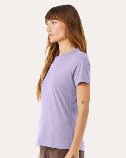 BELLA + CANVAS Women’s Relaxed Fit Heather CVC Tee 6400CVC #colormdl_Heather Dark Lavender