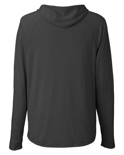 North End Unisex JAQ Stretch Performance Hooded Long Sleeve T-Shirt NE105 #color_Black