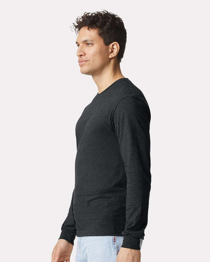 Gildan Softstyle® CVC Long Sleeve T-Shirt 67400 #colormdl_Pitch Black Mist