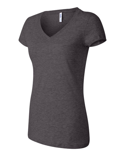 BELLA + CANVAS Women’s Jersey V-Neck Tee 6005 #color_Dark Grey Heather