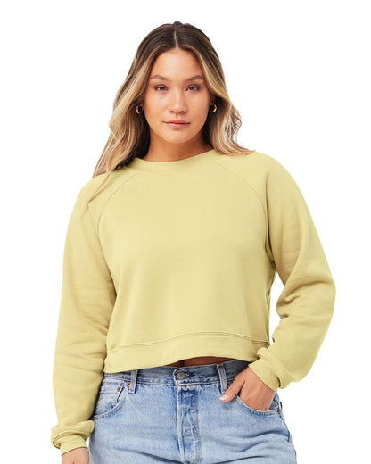 BELLA + CANVAS Women's Raglan Pullover Fleece 7505 #colormdl_French Vanilla