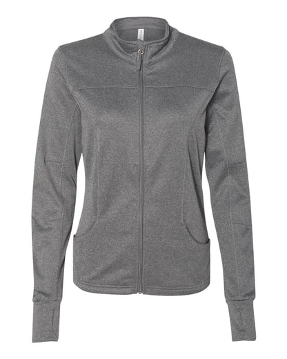 Independent Trading Co. Women's Poly-Tech Full-Zip Track Jacket EXP60PAZ #color_Gunmetal Heather