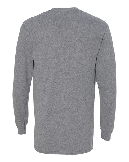 Gildan Unisex Heavy Cotton™ Long Sleeve T-Shirt 5400 #color_Graphite Heather