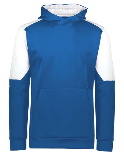 Holloway Youth Blue Chip Hooded Sweatshirt 222640 #color_Royal/ White