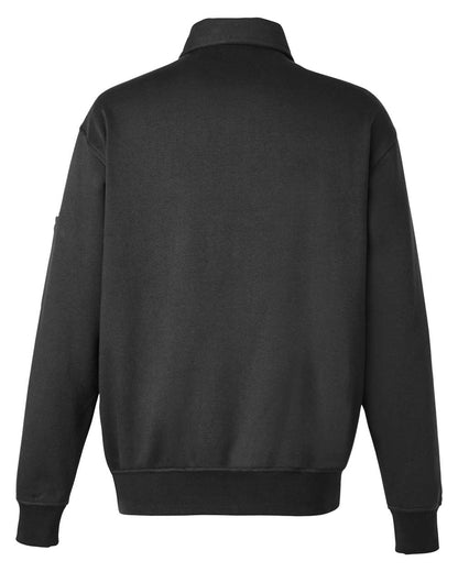 Harriton Unisex ClimaBloc™ Heavyweight Tactical Quarter-Zip Pullover M712 #color_Black