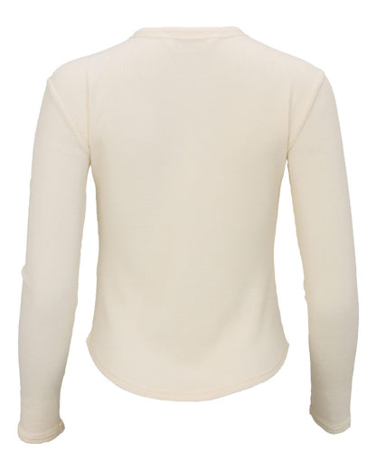 Boxercraft Women's Waffle Knit Baby Long Sleeve T-Shirt BW3103 #color_Natural