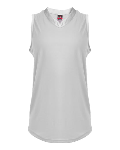 Alleson Athletic Women's Slide Fastpitch V-Neck Sleeveless Jersey 522XVW #color_White