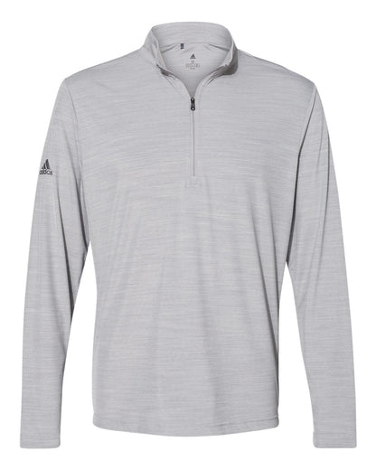 Adidas Men's Lightweight Mélange Quarter-Zip Pullover A475 #color_Mid Grey Melange