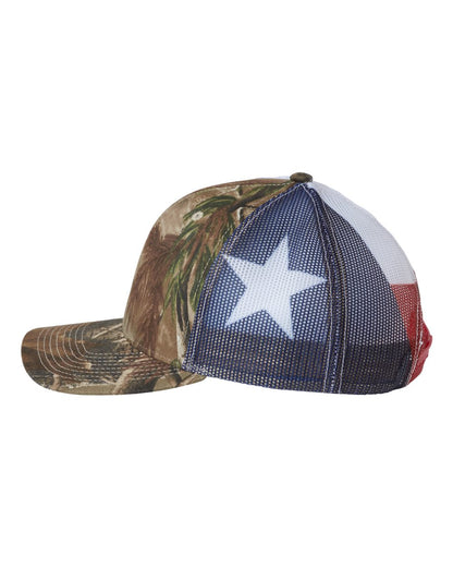 Kati Printed Mesh Trucker Cap S700M #color_All Purpose/ Texas Flag