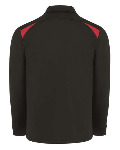 Dickies Team Performance Long Sleeve Shirt LL66 #color_Black/ English Red