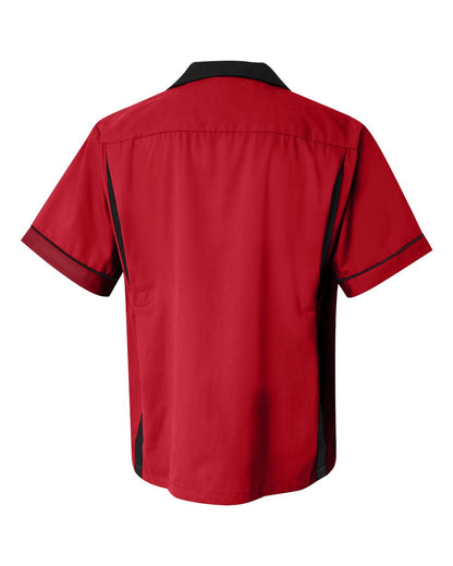 Hilton Men's GM Legend Bowling Shirt HP2244 #color_Red/ Black